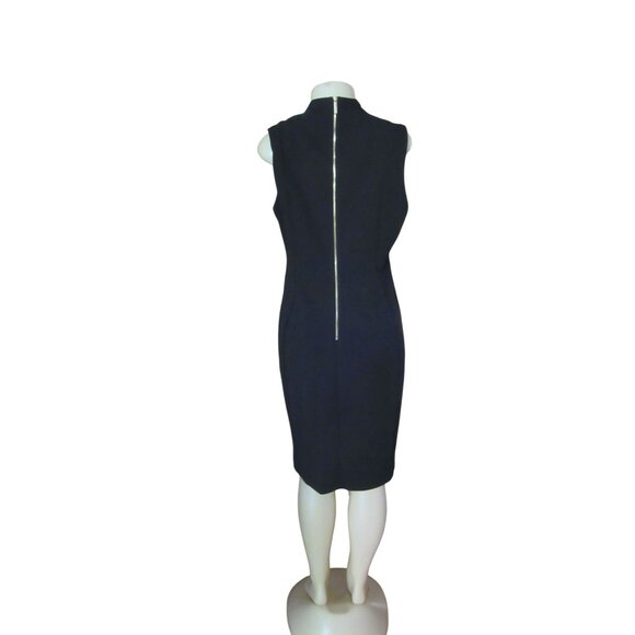 New, Calvin Klein Sleeveless Seamed Sheath w Tie Neck SZ 14 - Picture 5 of 9